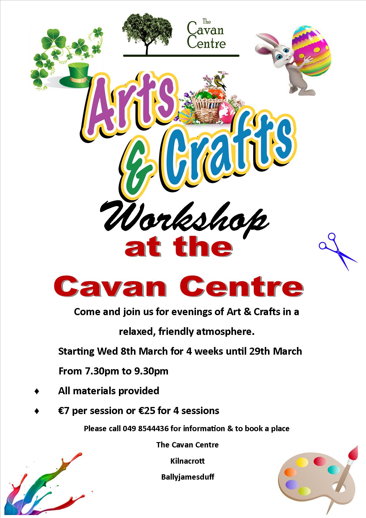 flyer for arts and crafts workshop
